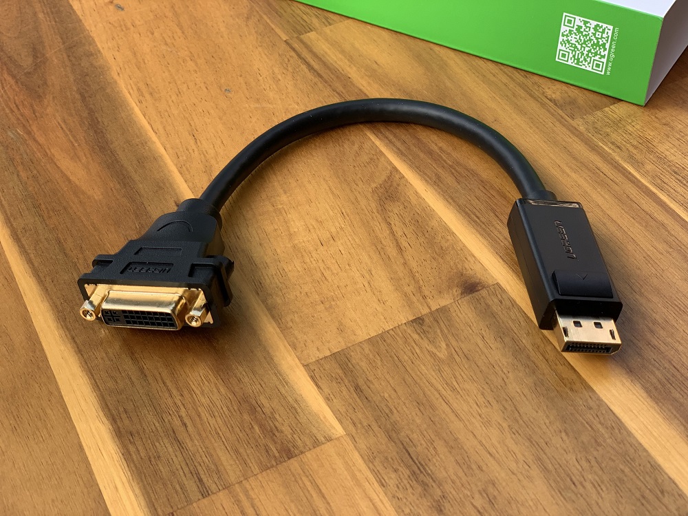Cáp chuyển đổi Displayport to DVI ( 24+5 ) đầu âm chính hãng Ugreen 20405