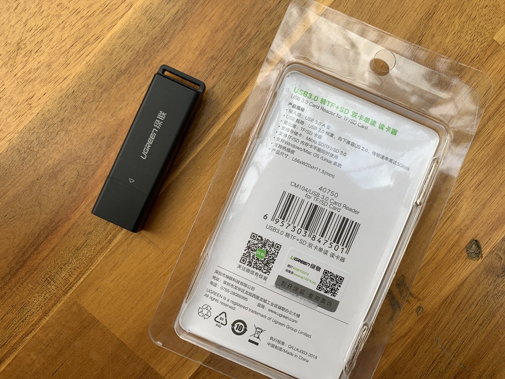Card reader SD, TF Portable USB 3.0 Ugreen 40750 chính hãng