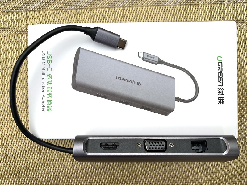  Bộ chuyển USB C to HDMI+VGA+USB 3.0+LAN 1Gbps + Card Reader Ugreen 40873 - Ugreen 40873