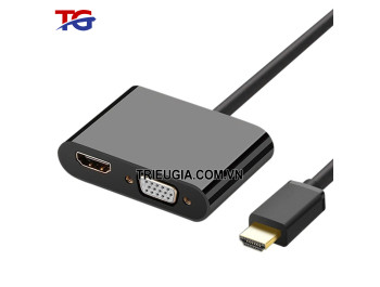 Cáp chuyển đổi HDMI to VGA+ HDMI - Dorewin H0021