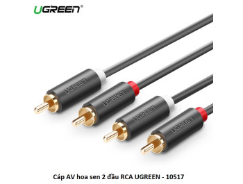 Cáp AV hoa sen 2 đầu RCA dài 1,5m chính hãng Ugreen 10517