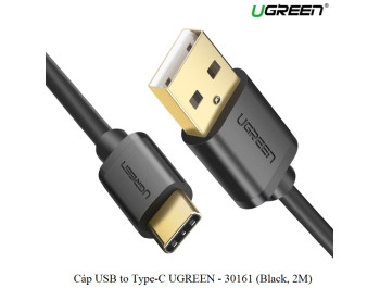 Cáp USB Type C To USB 2.0 Chính hãng Ugreen 30161 (Black, 2M)