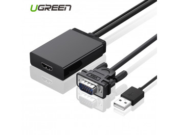  Cáp chuyển VGA ra HDMI tích hợp Audio chính hãng Ugreen 40213 - Ugreen 40213