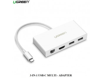Type-C USB 3.1 to HDMI RJ45 Ethernet Adapter with USB 3.0 HUB UGREEN 40377