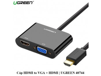 Cáp chuyển đổi HDMI to VGA+ HDMI chính hãng Ugreen 40744