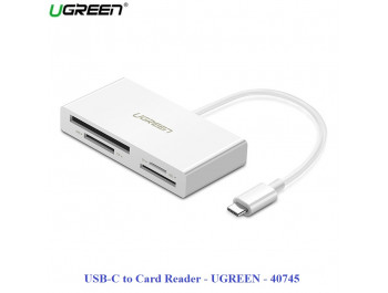 Đầu Đọc Thẻ Nhớ USB Type-C Ugreen 40745 Cao Cấp