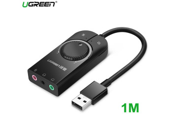 Cáp USB Sound 3.5mm Loa & Mic Có Volume control UGREEN 50599