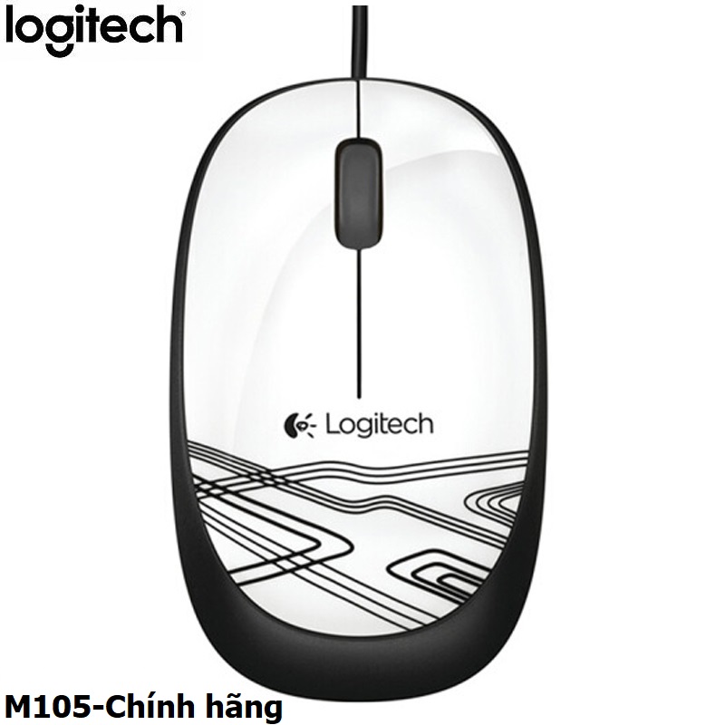 Chuột Logitech M105 Optical USB | Màu Trắng