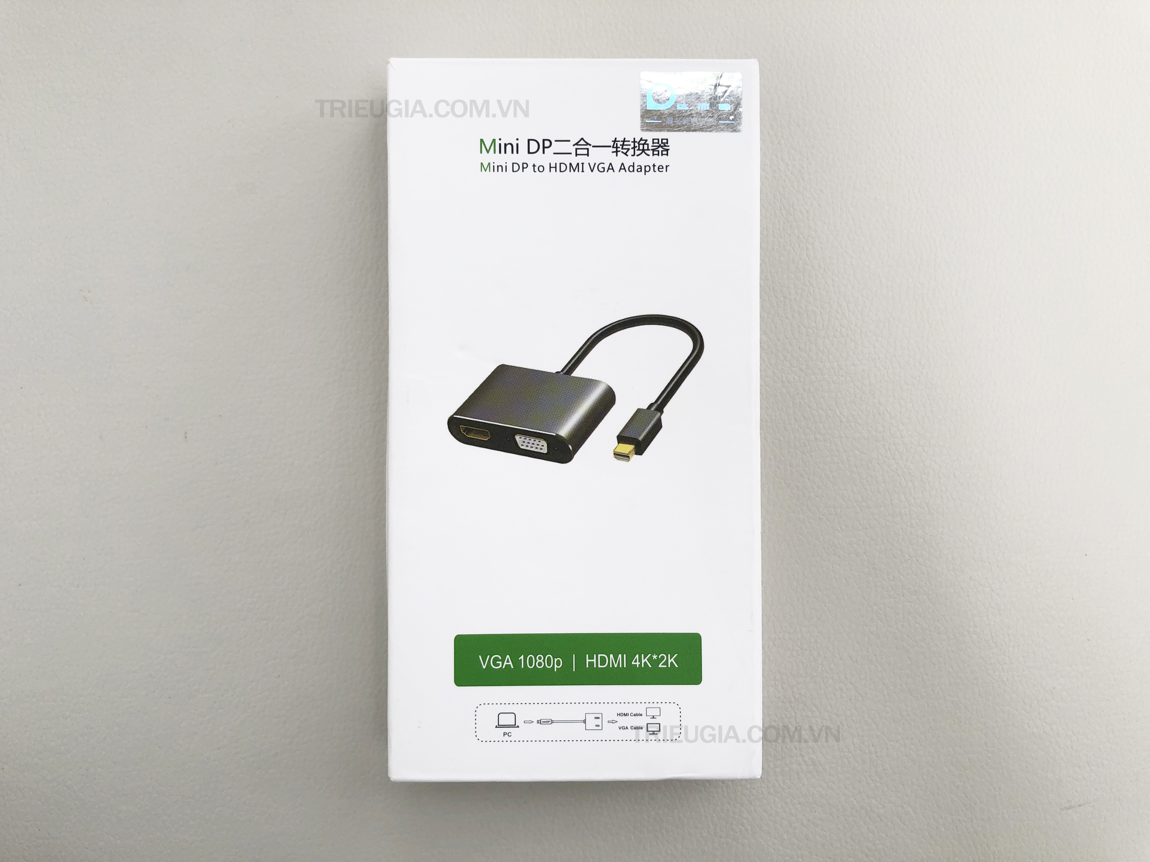 Cáp chuyển đổi Mini Displayport to HDMI và VGA chính hãng Dorewin - Hỗ trợ 4K (C1120)