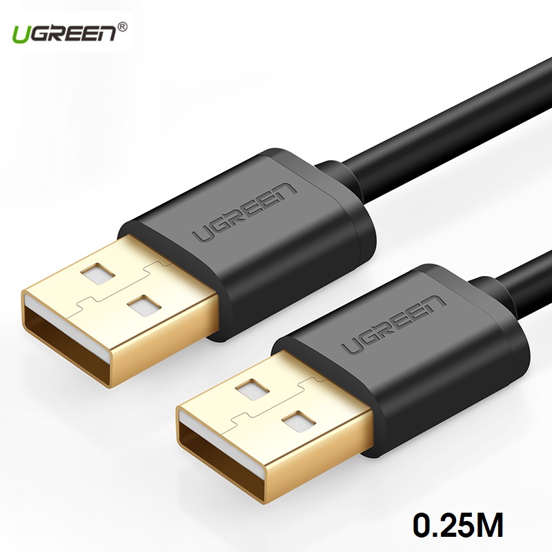 Dây Cáp USB 2 đầu đực - Dài 0.25M UGREEN US102 10307 - Cap cấp