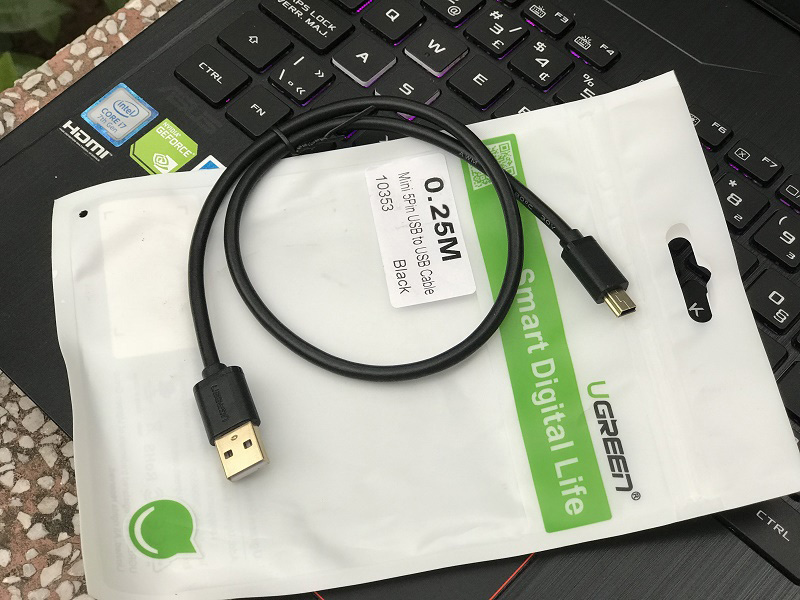 Cáp chuyển đổi UGREEN USB ra Mini USB - 10353 - chính hãng