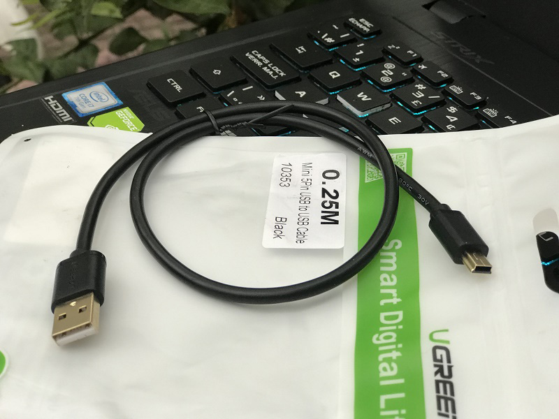 Cáp chuyển đổi UGREEN USB ra Mini USB - 10353 - chính hãng