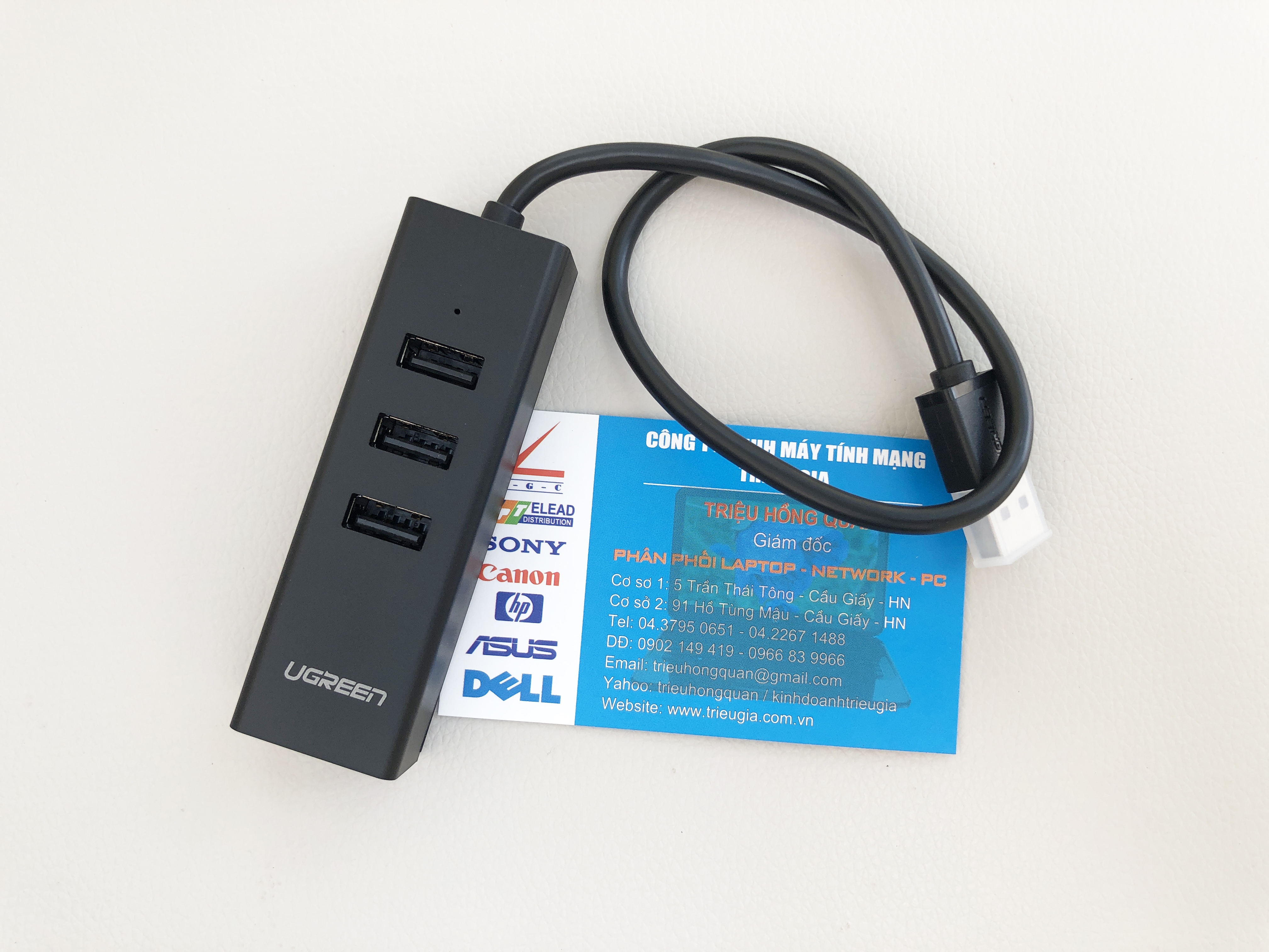 Bộ chia USB ra 3 cổng USB 2.0 kèm cổng mạng Ethernet 10/100Mbps Ugreen 30298