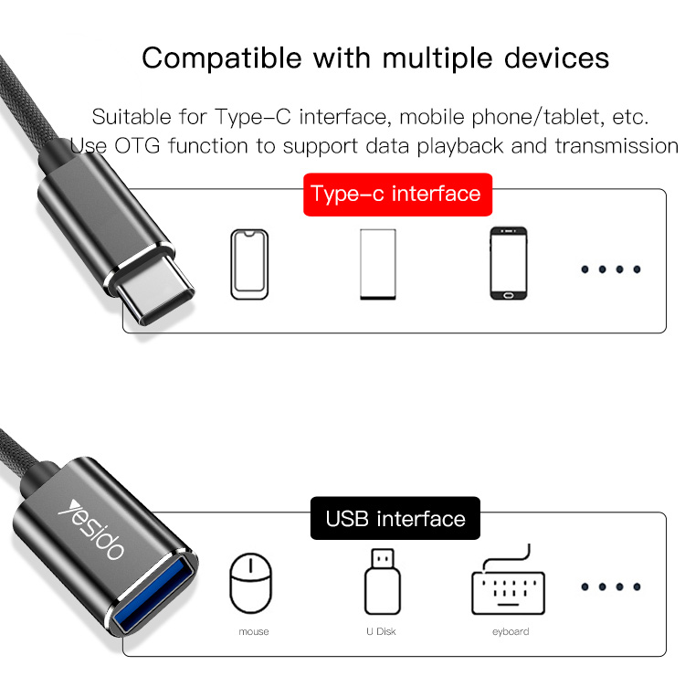  Cáp OTG USB TYPE C to USB 3.0 - Yesido GS01