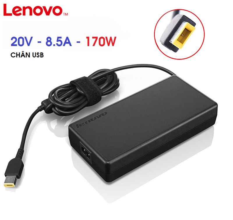 SẠC LAPTOP LENOVO 20V 8.5A 170W  - CHÂN USB - CHÍNH HÃNG